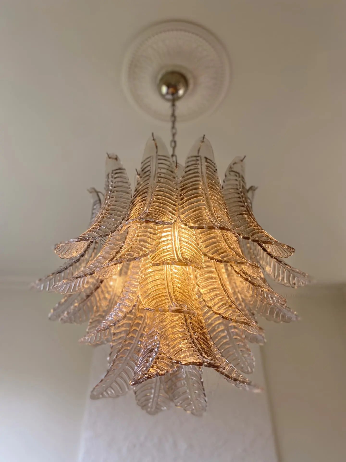 Murano Chandelier – 36 glass leaves – Smoked - Image 19