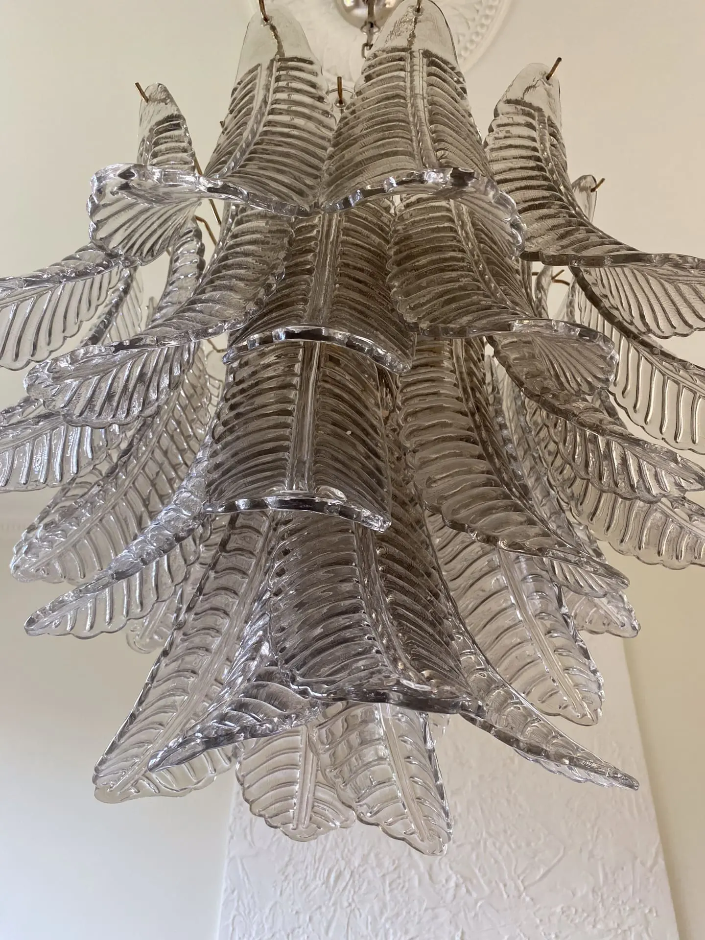 Murano Chandelier – 36 glass leaves – Smoked - Image 5
