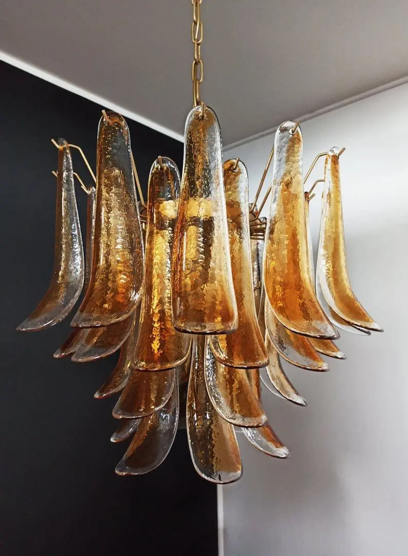 Murano Chandelier – 36 petals – Amber - Image 2