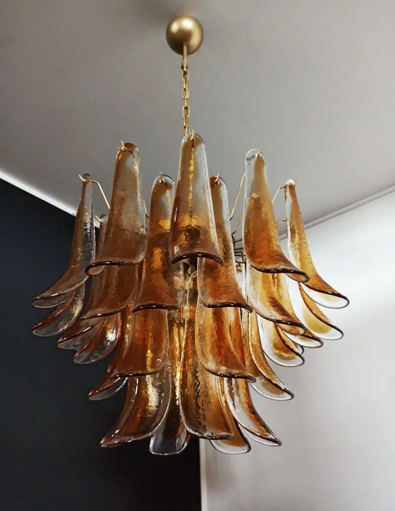 Murano Chandelier – 36 petals – Amber - Image 3