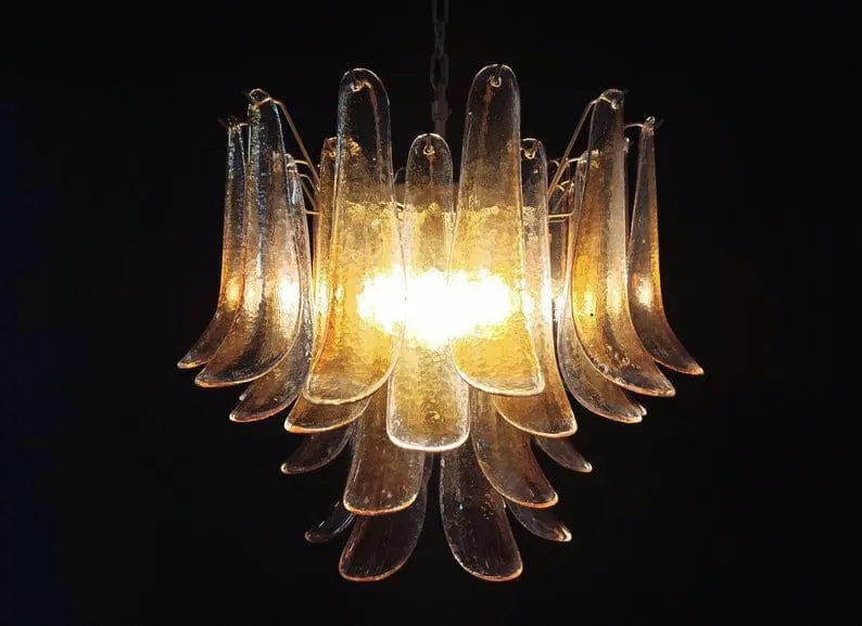 Murano Chandelier – 36 petals – Amber - Image 5