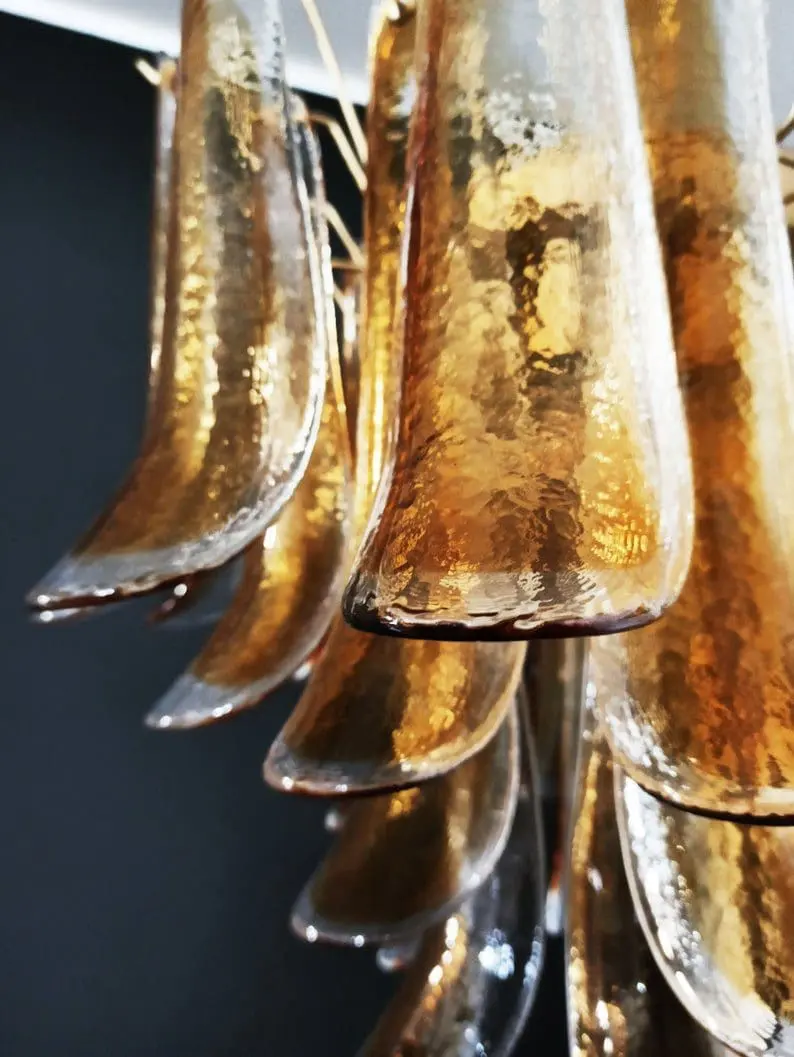 Murano Chandelier – 36 petals – Amber - Image 6