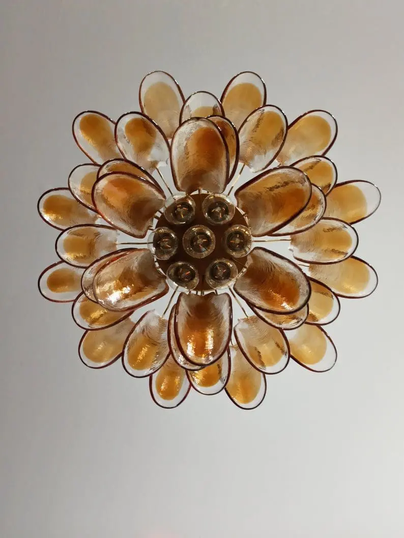 Murano Chandelier – 36 petals – Amber - Image 7