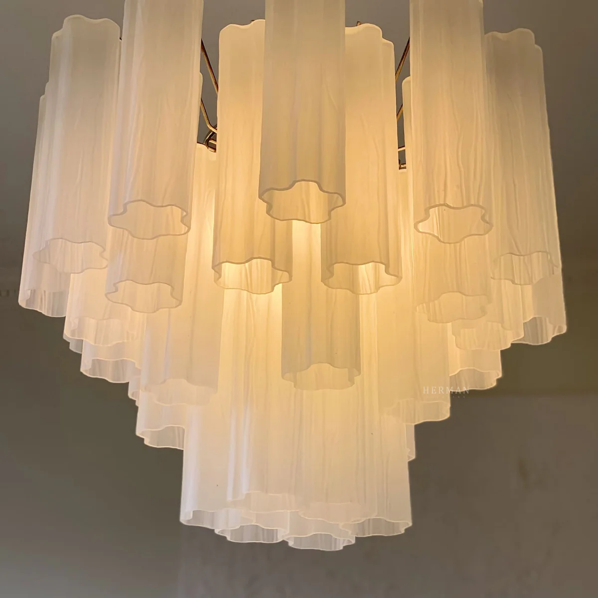 Murano Chandelier – 36 tubes – Matte white - Image 10