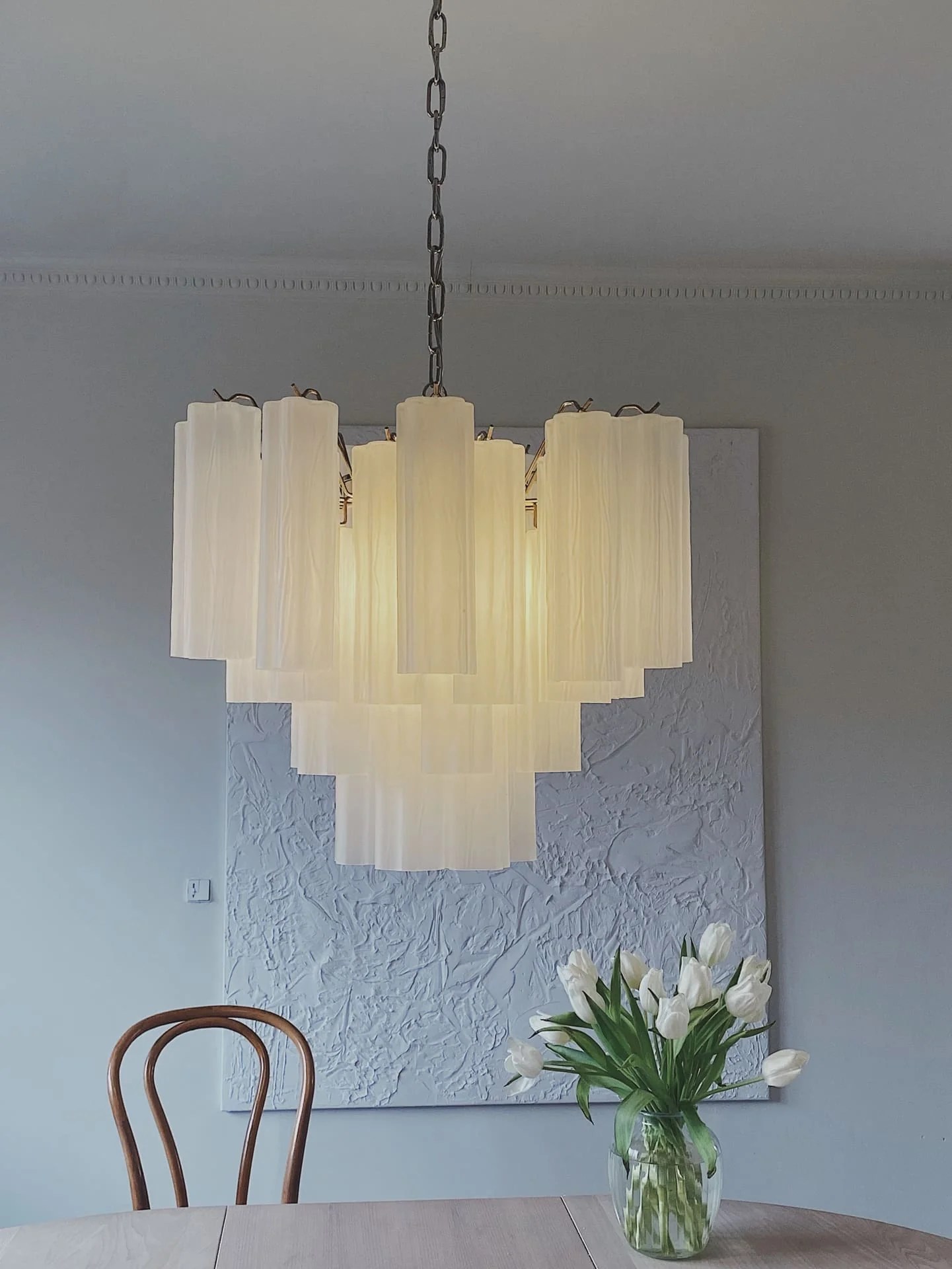 Murano Chandelier – 36 tubes – Matte white - Image 11