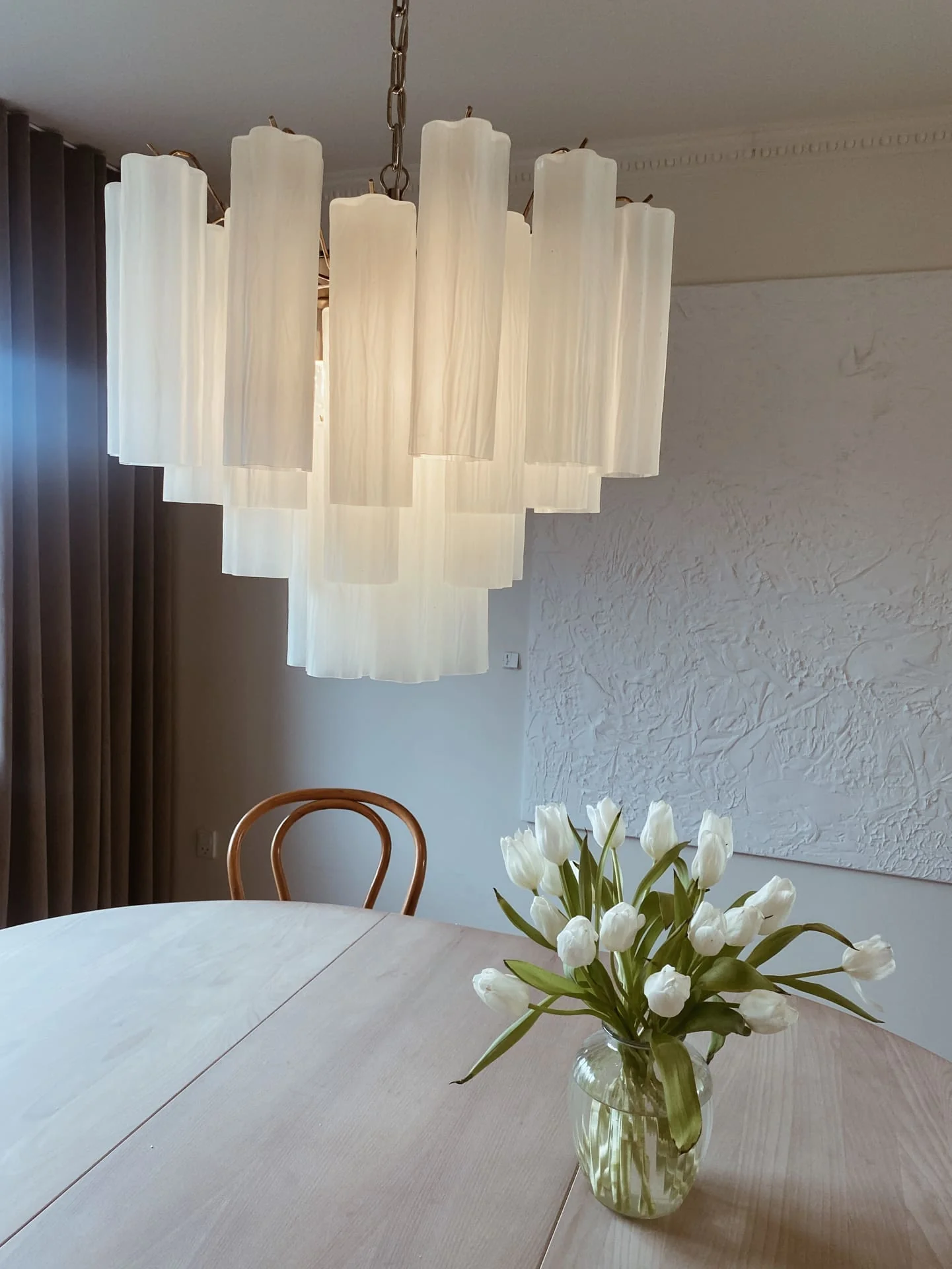 Murano Chandelier – 36 tubes – Matte white - Image 12