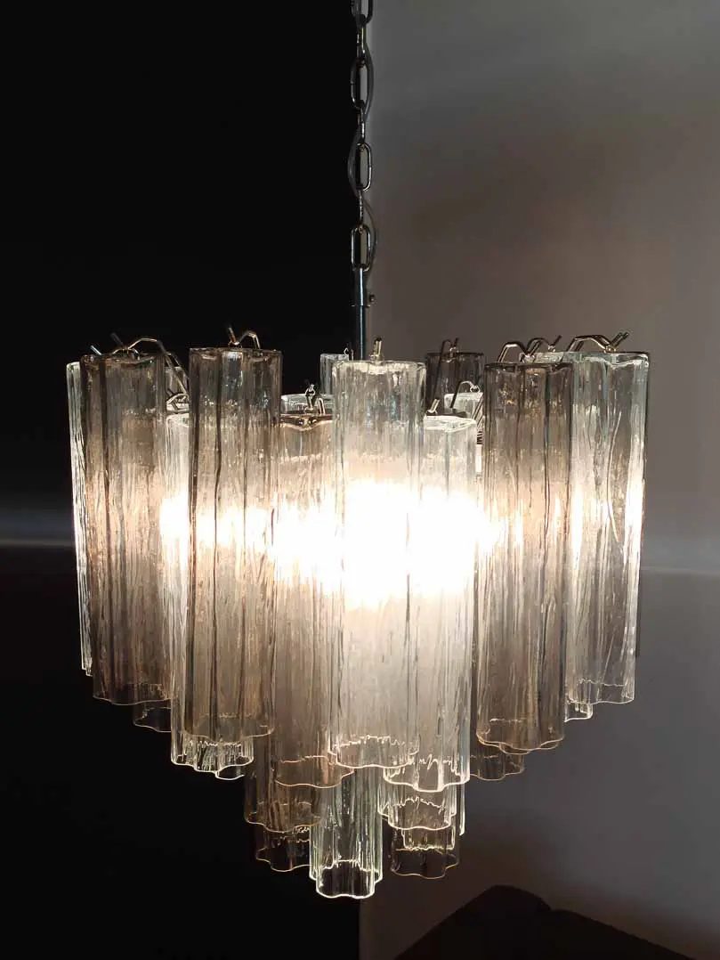 Murano Chandelier – 36 tubes – Smoked/Transparent - Image 2