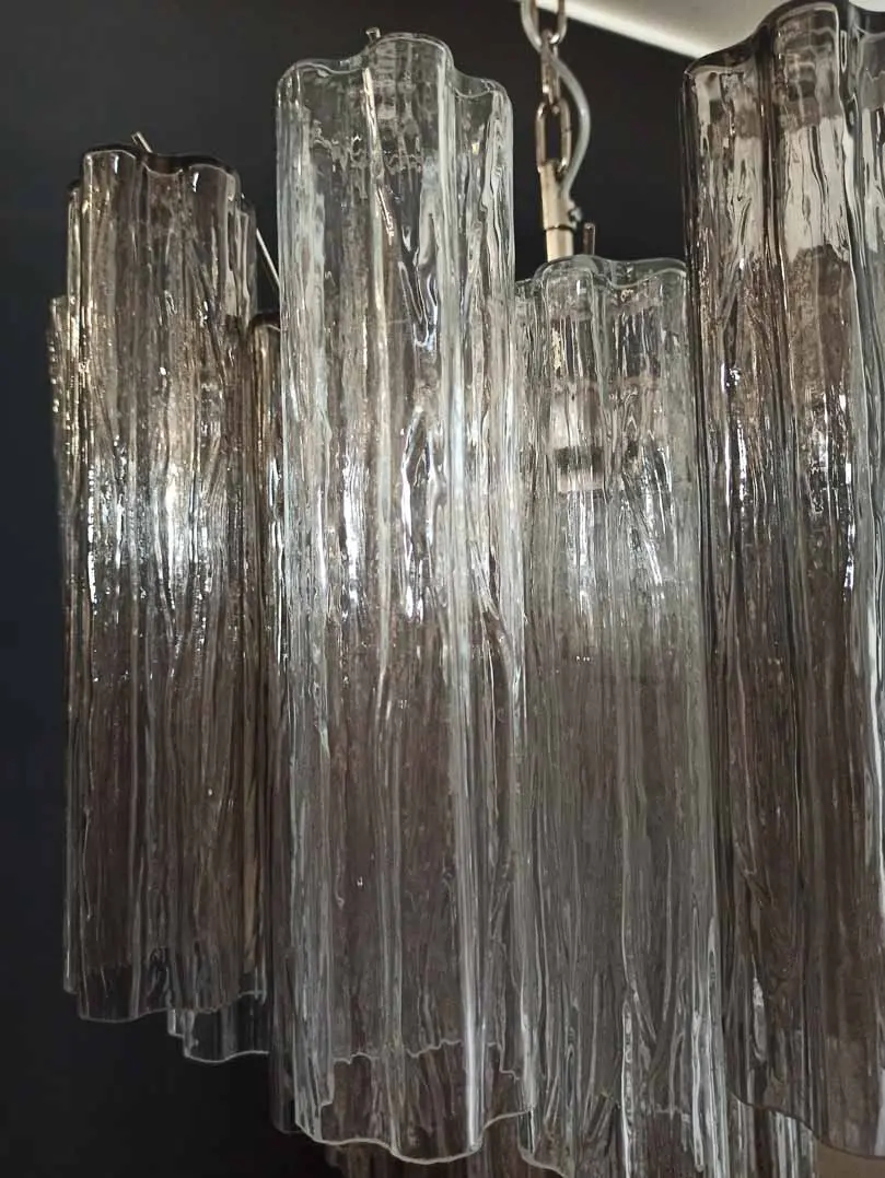 Murano Chandelier – 36 tubes – Smoked/Transparent - Image 5