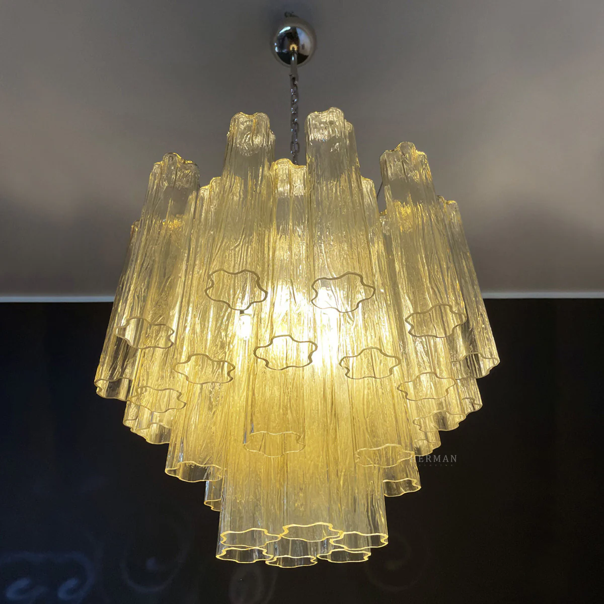 Murano Chandelier – 36 tubes – Yellow - Image 2