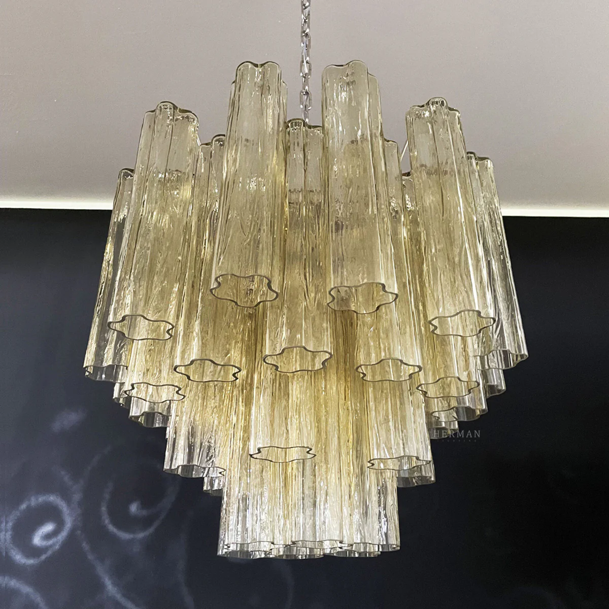 Murano Chandelier – 36 tubes – Yellow - Image 4