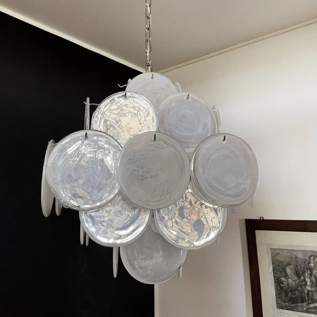 Murano Chandelier 36 White Disks - Image 10