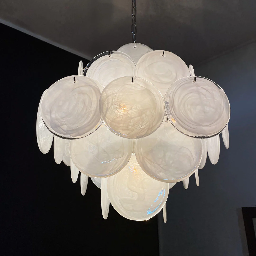 Murano Chandelier 36 White Disks - Image 20