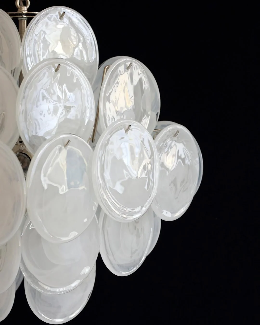 Murano Chandelier 36 White Disks - Image 27