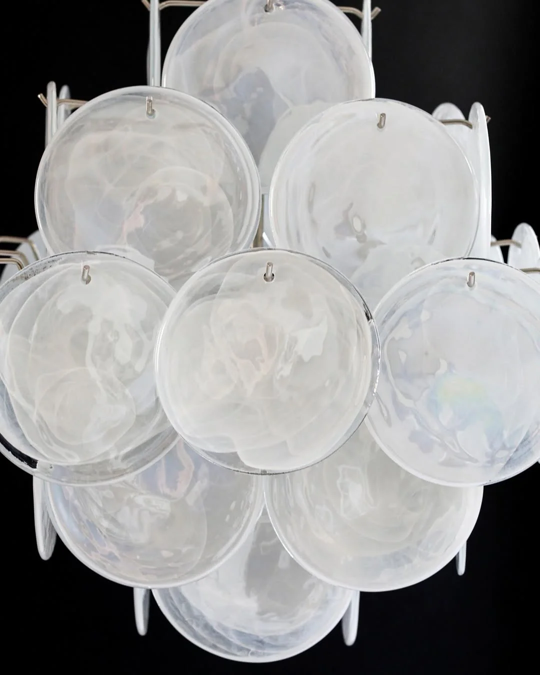 Murano Chandelier 36 White Disks - Image 30