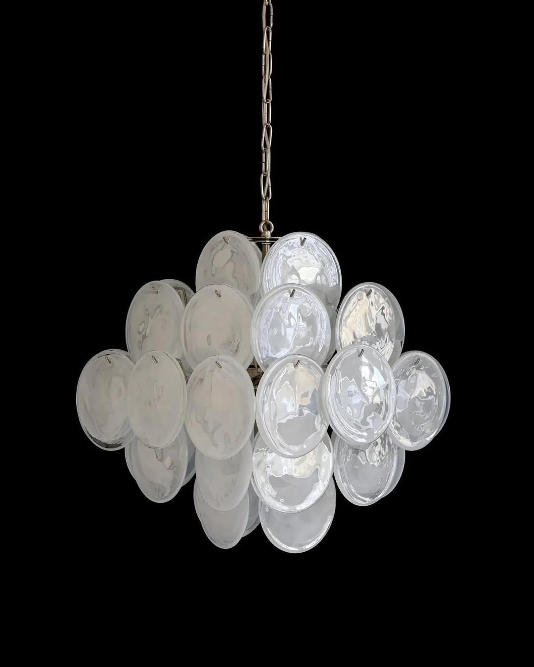 Murano Chandelier 36 White Disks - Image 31