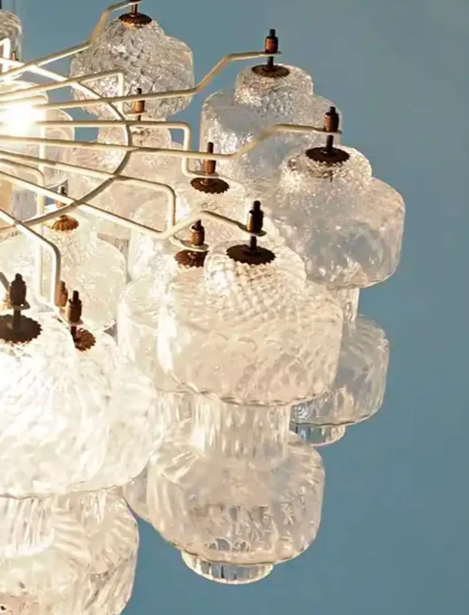 Murano Chandelier – 37 glasses- Transparent - Image 3