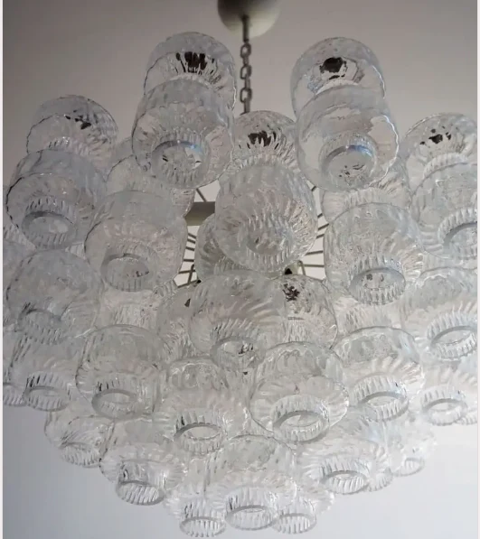 Murano Chandelier – 37 glasses- Transparent - Image 4