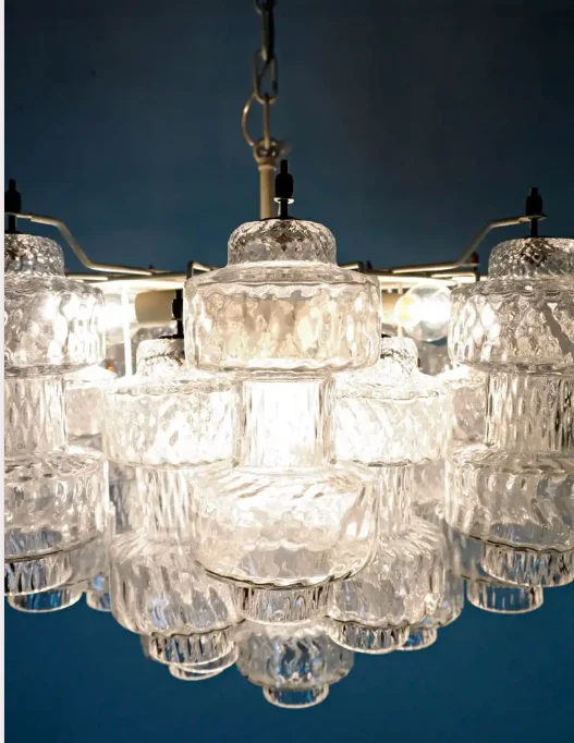 Murano Chandelier – 37 glasses- Transparent - Image 5