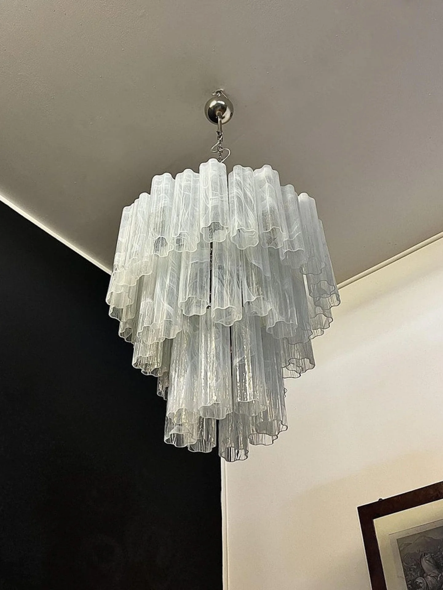 Murano Chandelier – 48 tubes – Alabaster White - Image 8