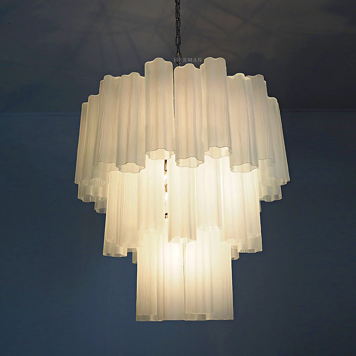 Murano Chandelier – 48 tubes – matte white - Image 3
