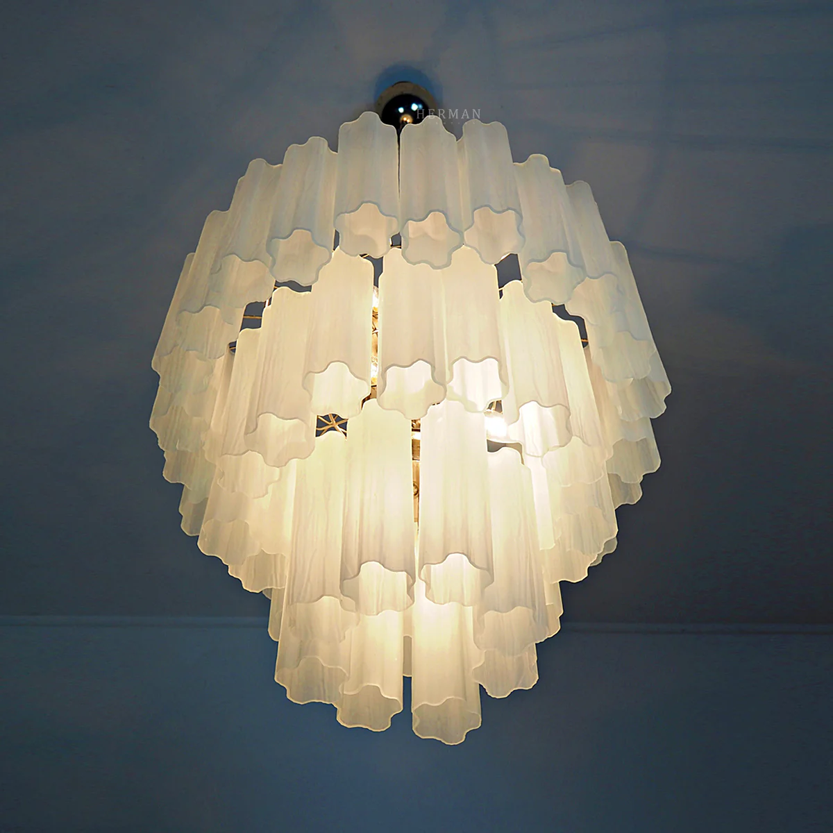 Murano Chandelier – 48 tubes – matte white - Image 6
