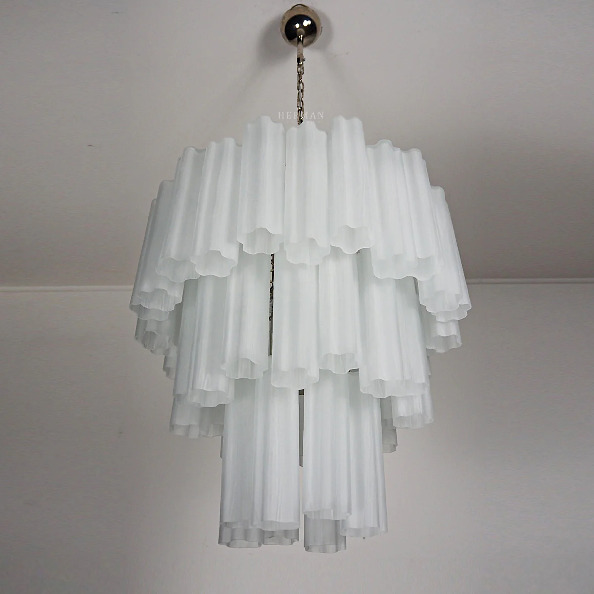 Murano Chandelier – 48 tubes – matte white - Image 8