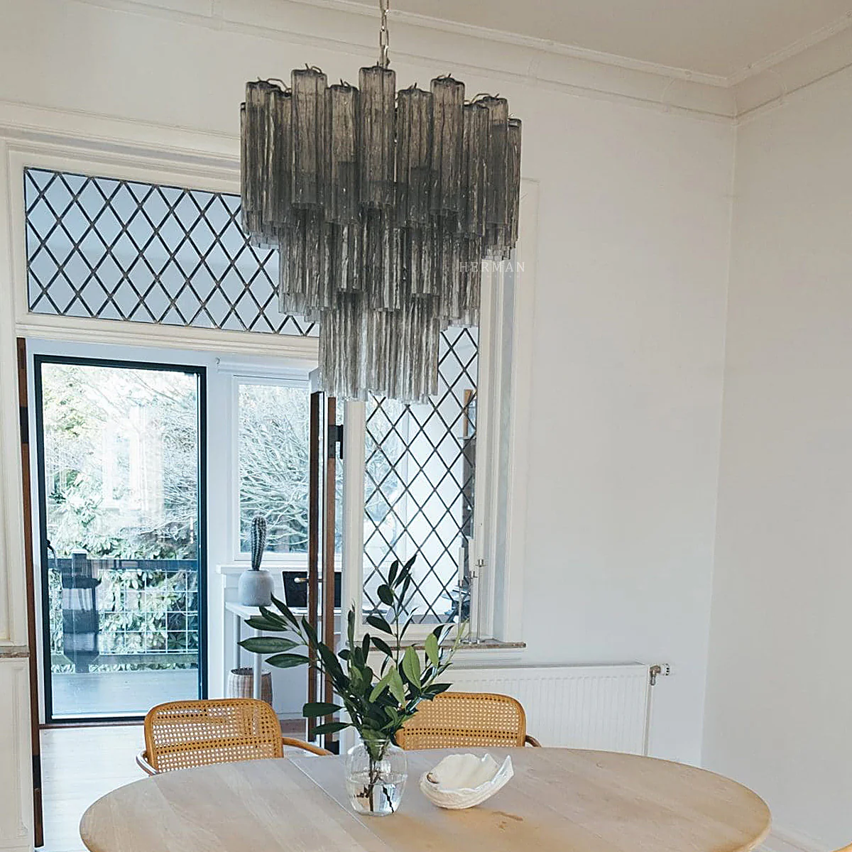 Murano Chandelier – 48 tubes – Smoked - Image 4