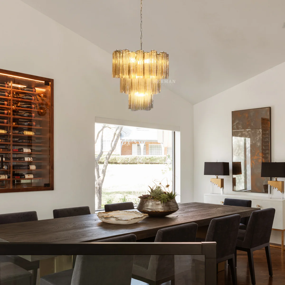 Murano Chandelier – 48 tubes – Smoked - Image 5