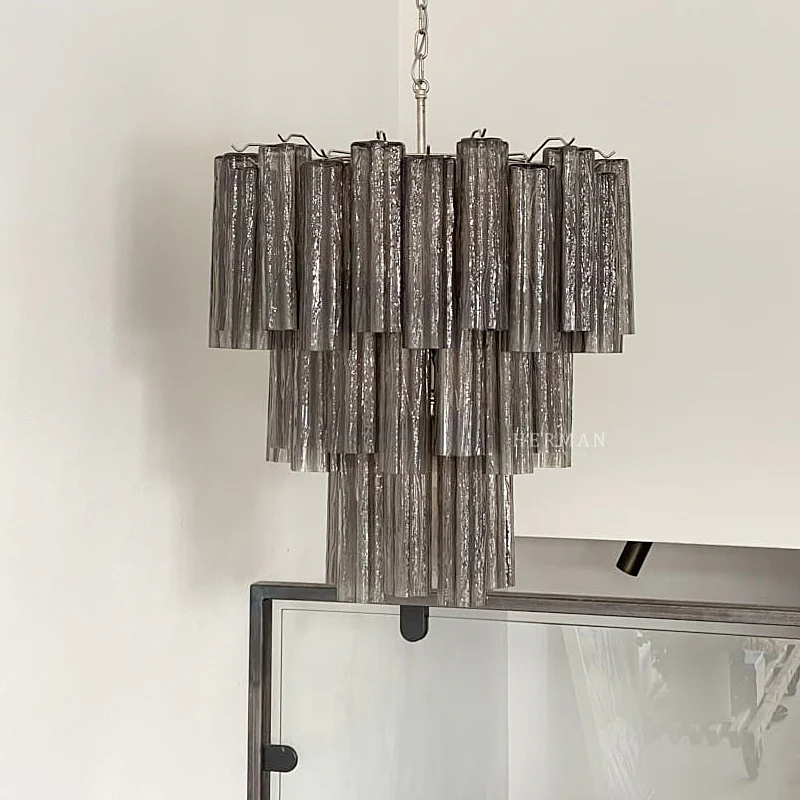 Murano Chandelier – 48 tubes – Smoked - Image 6