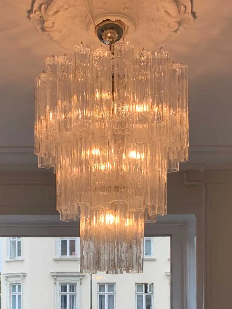 Murano Chandelier – 48 tubes – Transparent - Image 6