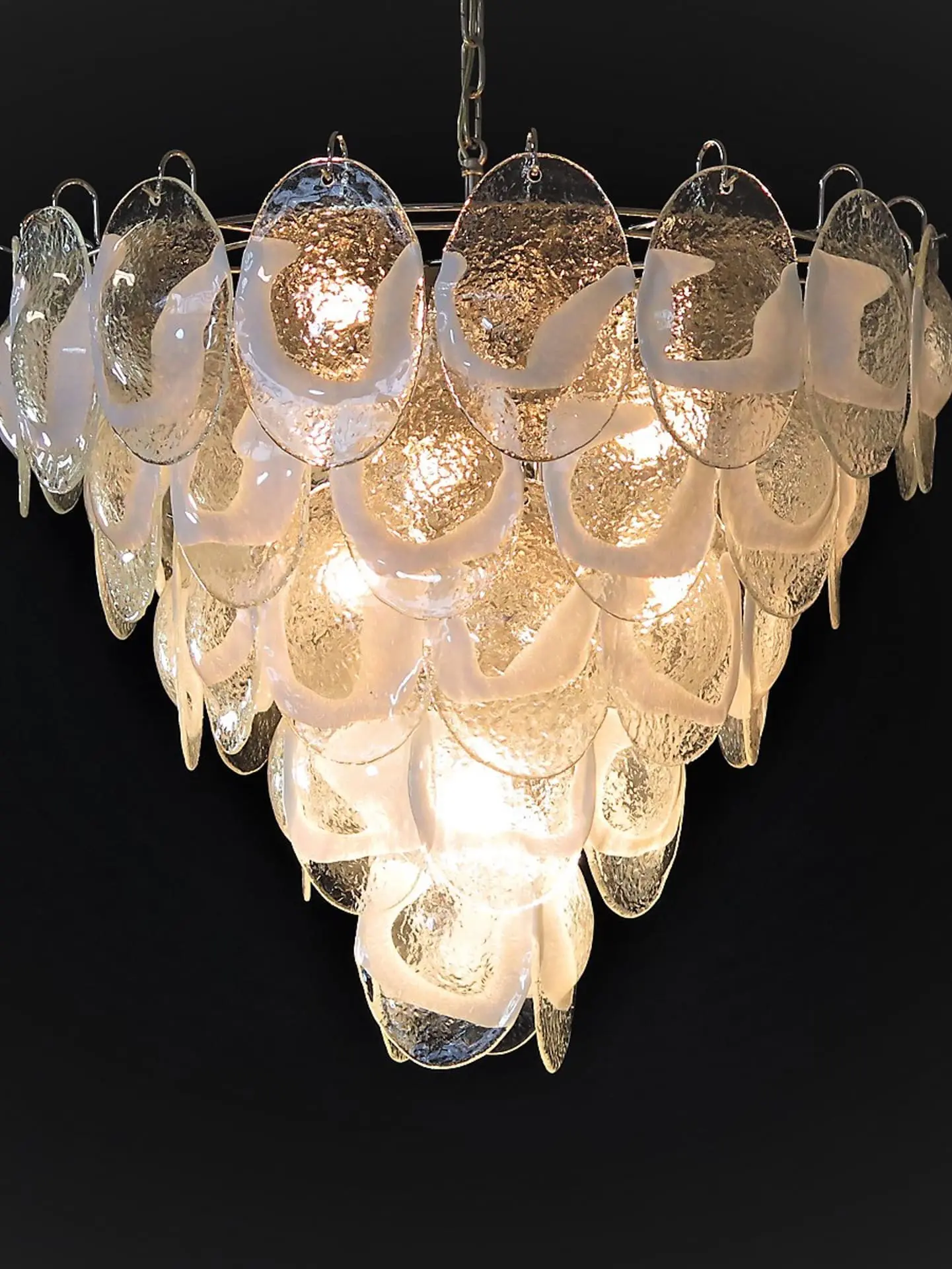 Murano Chandelier – 50 Lattimo glass – Transparent - Image 6