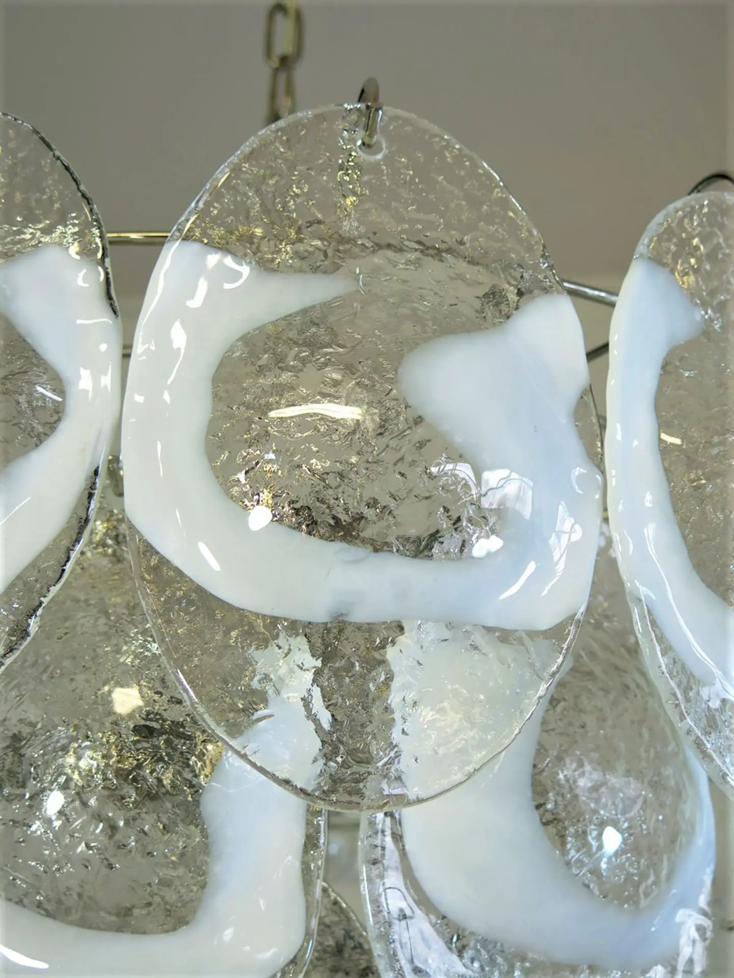 Murano Chandelier – 50 Lattimo glass – Transparent - Image 9