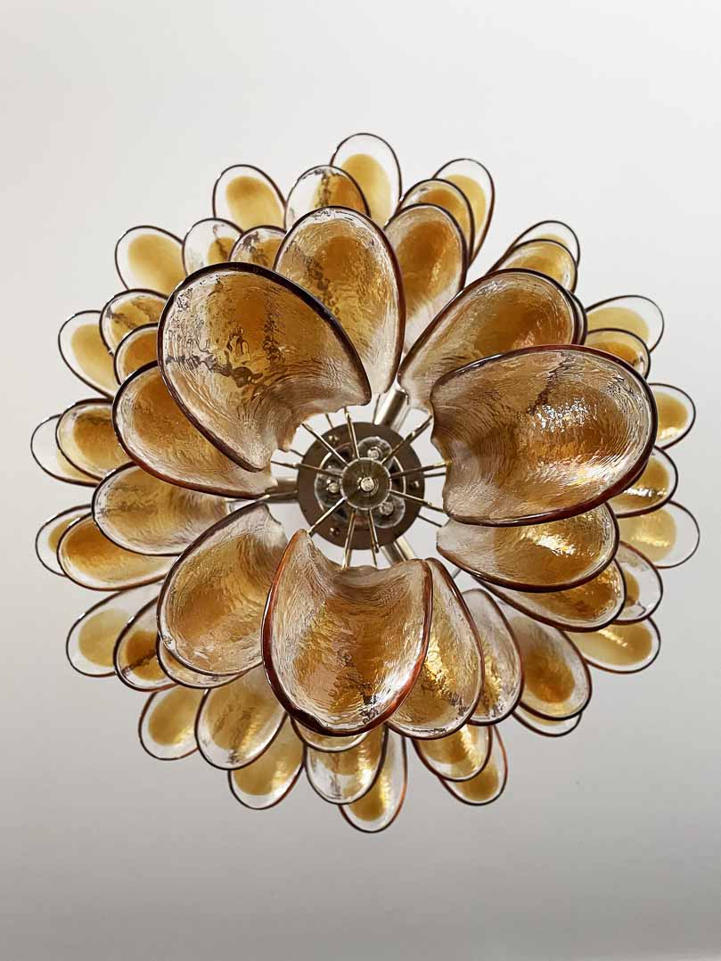 Murano Chandelier – 52 petals – Amber - Image 10