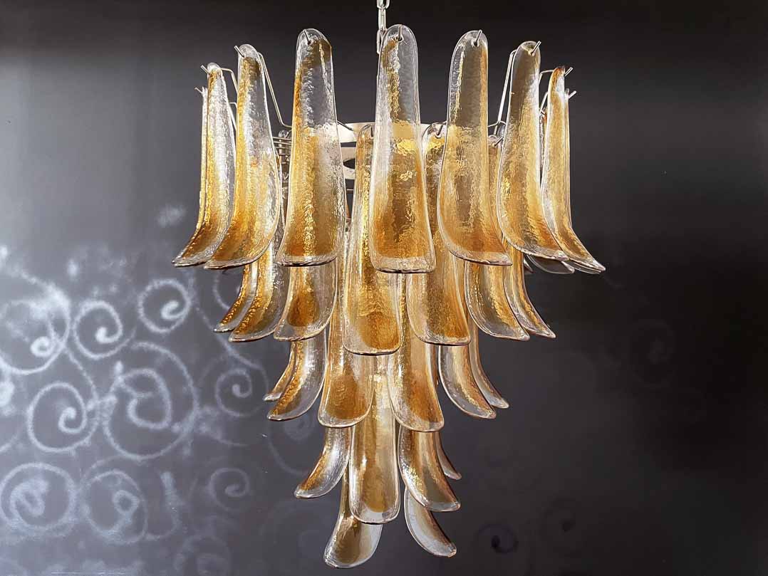 Murano Chandelier – 52 petals – Amber - Image 11