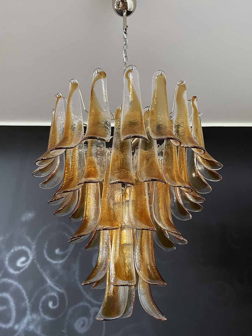 Murano Chandelier – 52 petals – Amber - Image 12