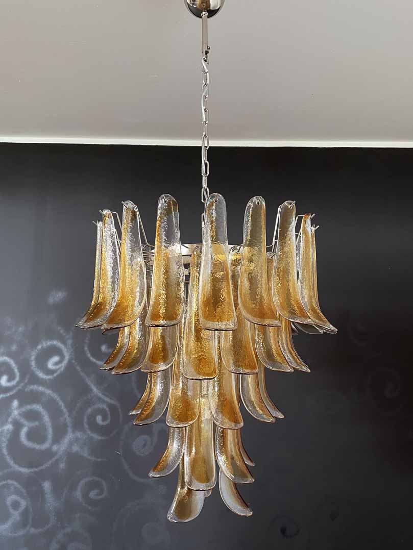 Murano Chandelier – 52 petals – Amber - Image 13