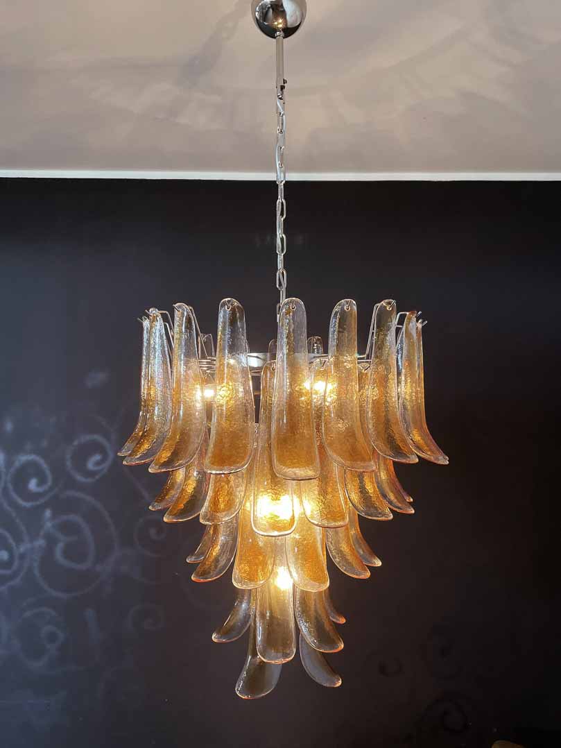 Murano Chandelier – 52 petals – Amber - Image 17