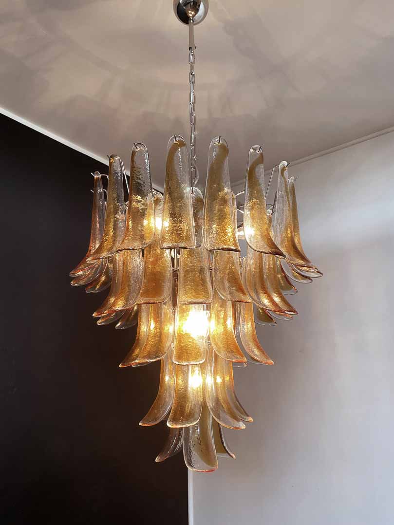Murano Chandelier – 52 petals – Amber - Image 18