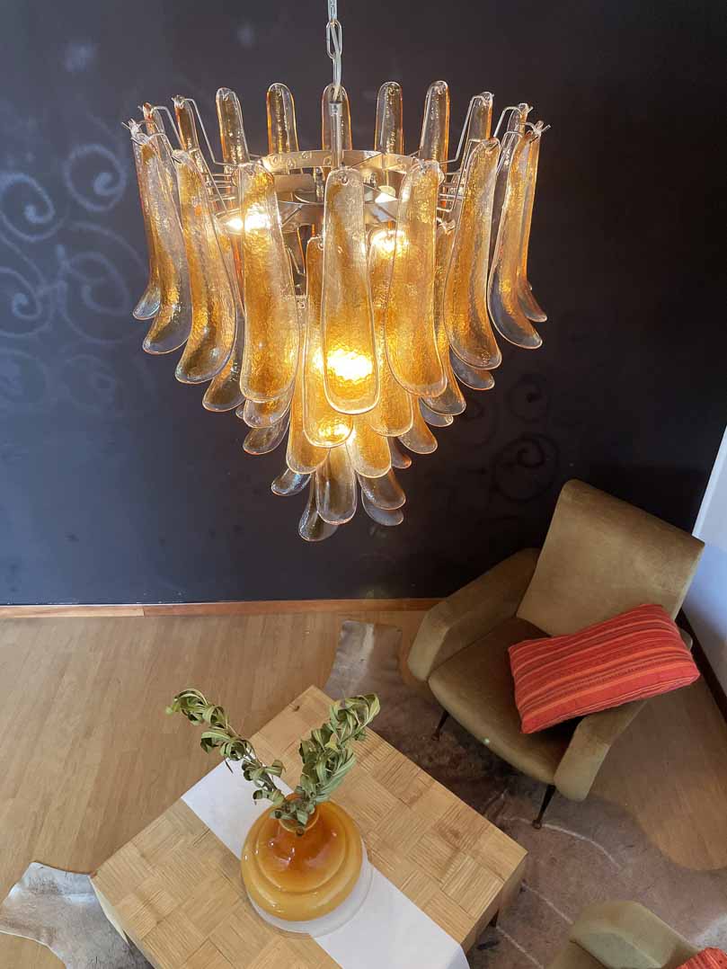 Murano Chandelier – 52 petals – Amber - Image 19