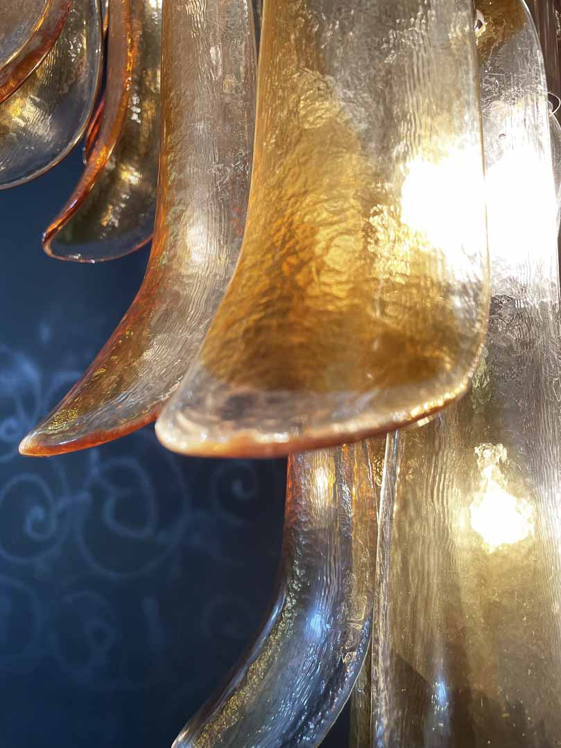 Murano Chandelier – 52 petals – Amber - Image 20