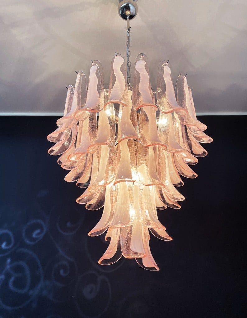Murano Chandelier – 52 petals – Pink - Image 11