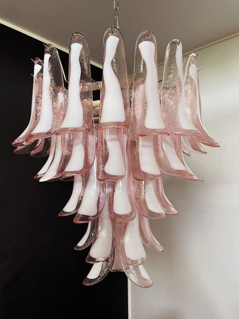 Murano Chandelier – 52 petals – Pink - Image 12