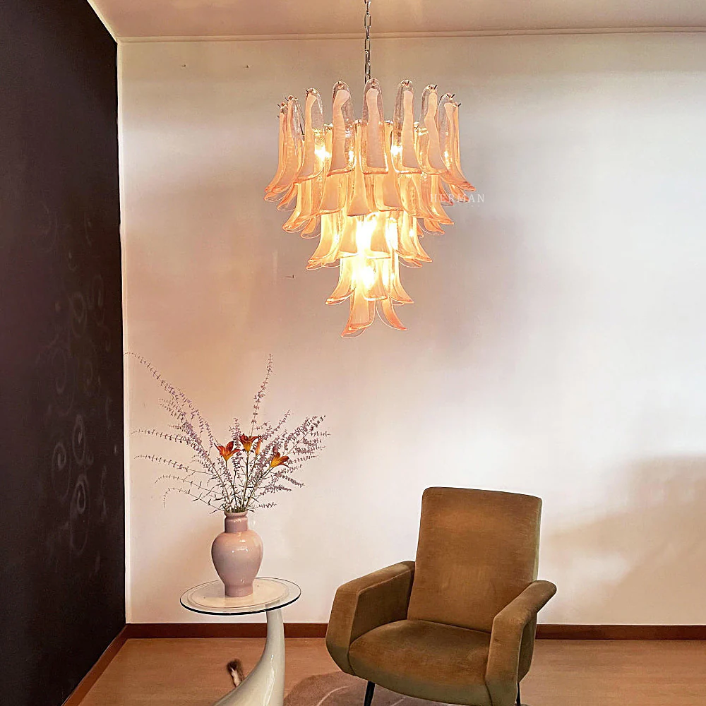 Murano Chandelier – 52 petals – Pink - Image 2
