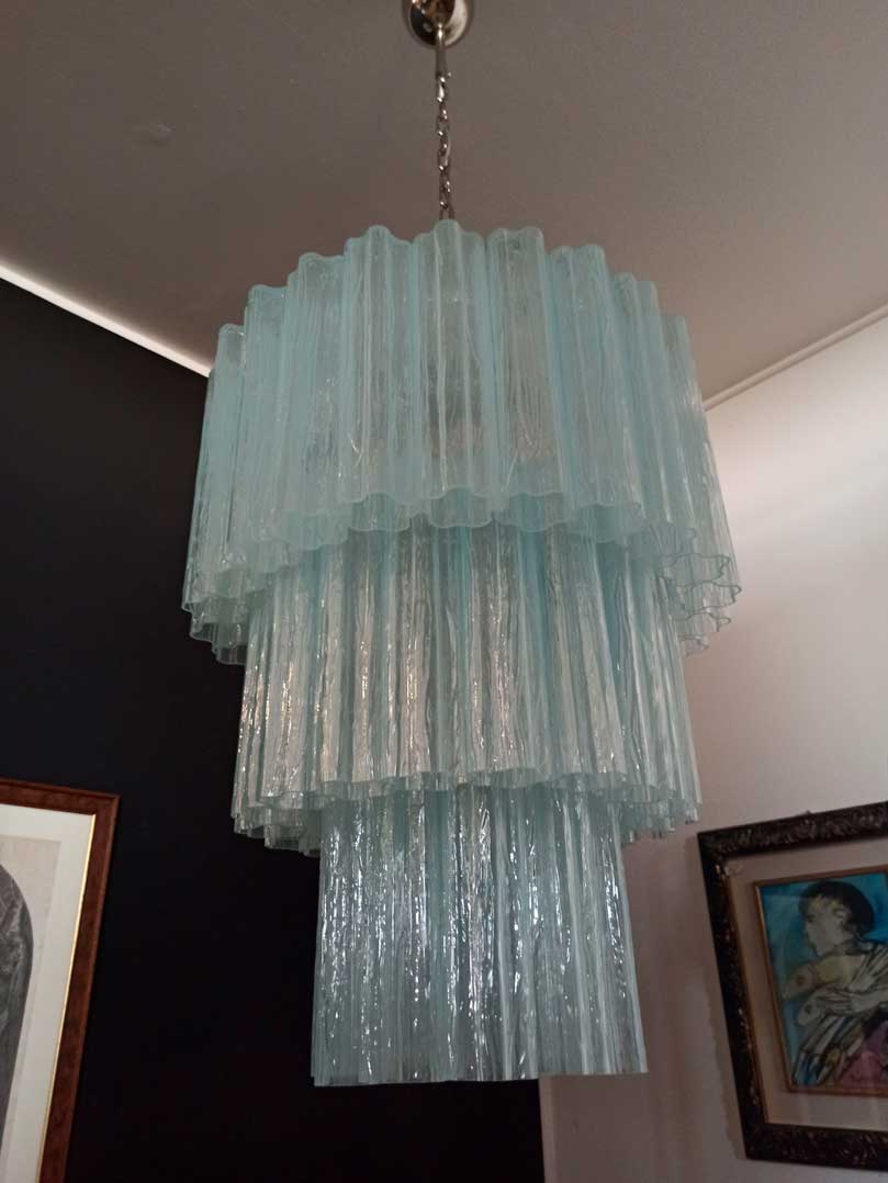 Murano Chandelier – 52 tubes – Opal - Image 12