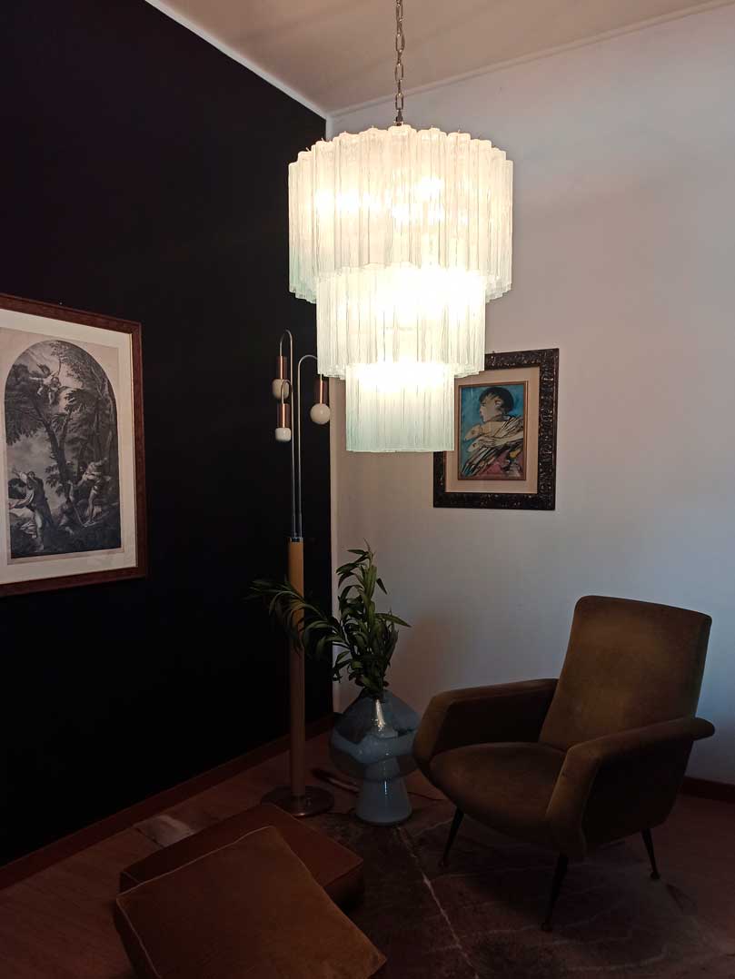 Murano Chandelier – 52 tubes – Opal - Image 9