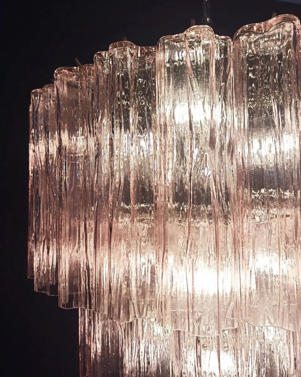 Murano Chandelier – 52 tubes – Pink - Image 13