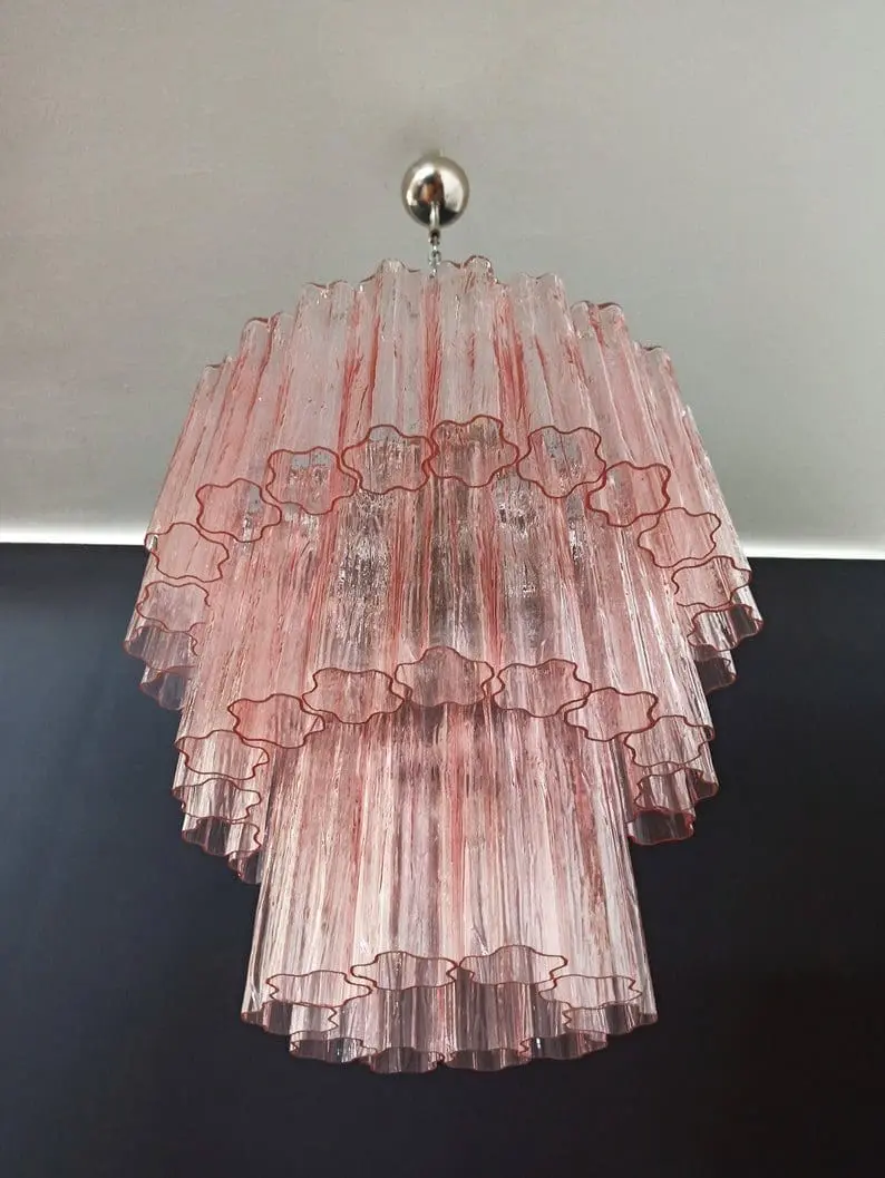 Murano Chandelier – 52 tubes – Pink - Image 5