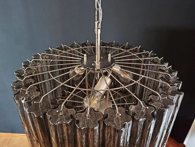 Murano Chandelier – 52 tubes – Smoked - Image 4