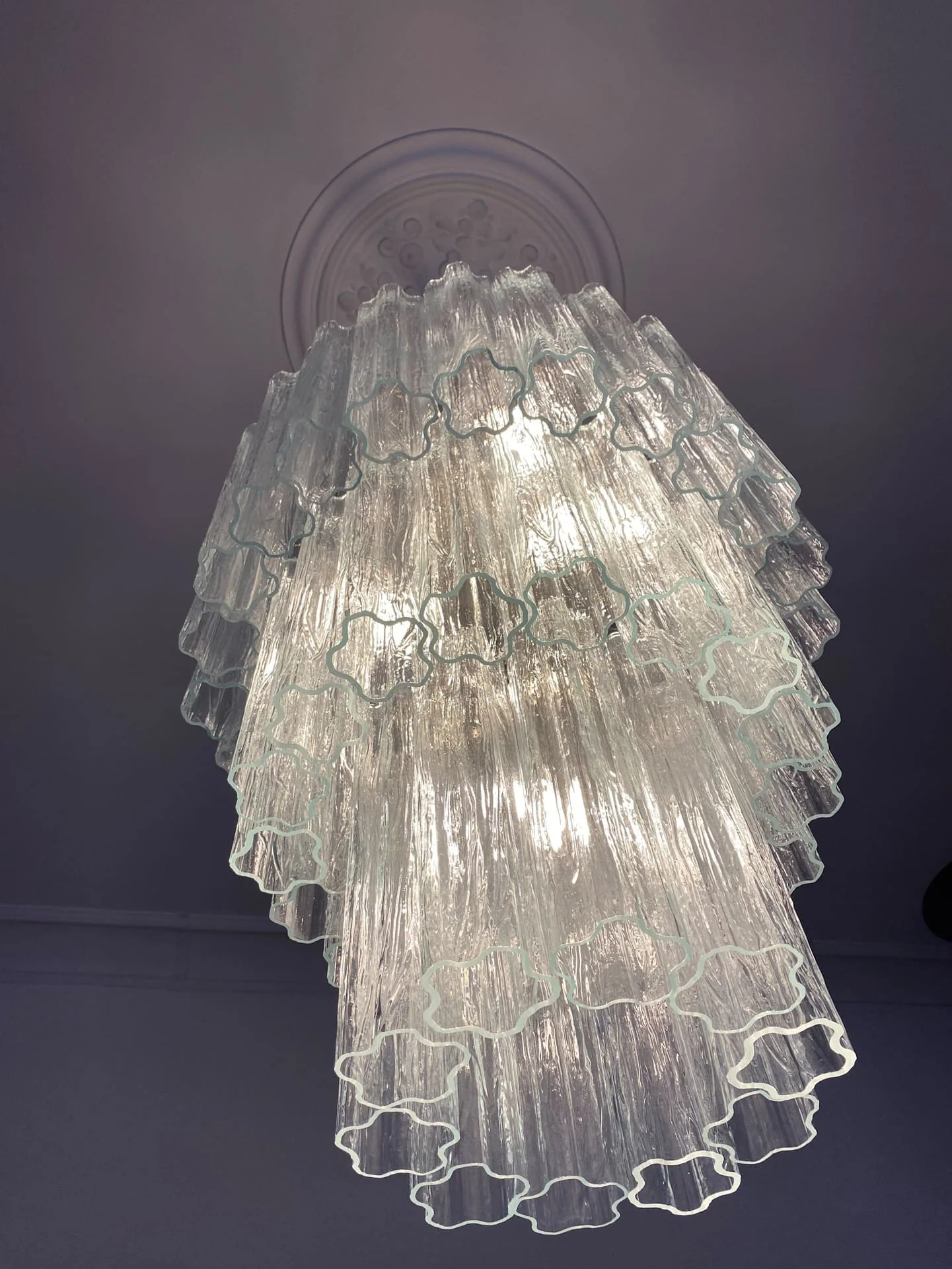 Murano Chandelier – 52 tubes – Transparent - Image 5