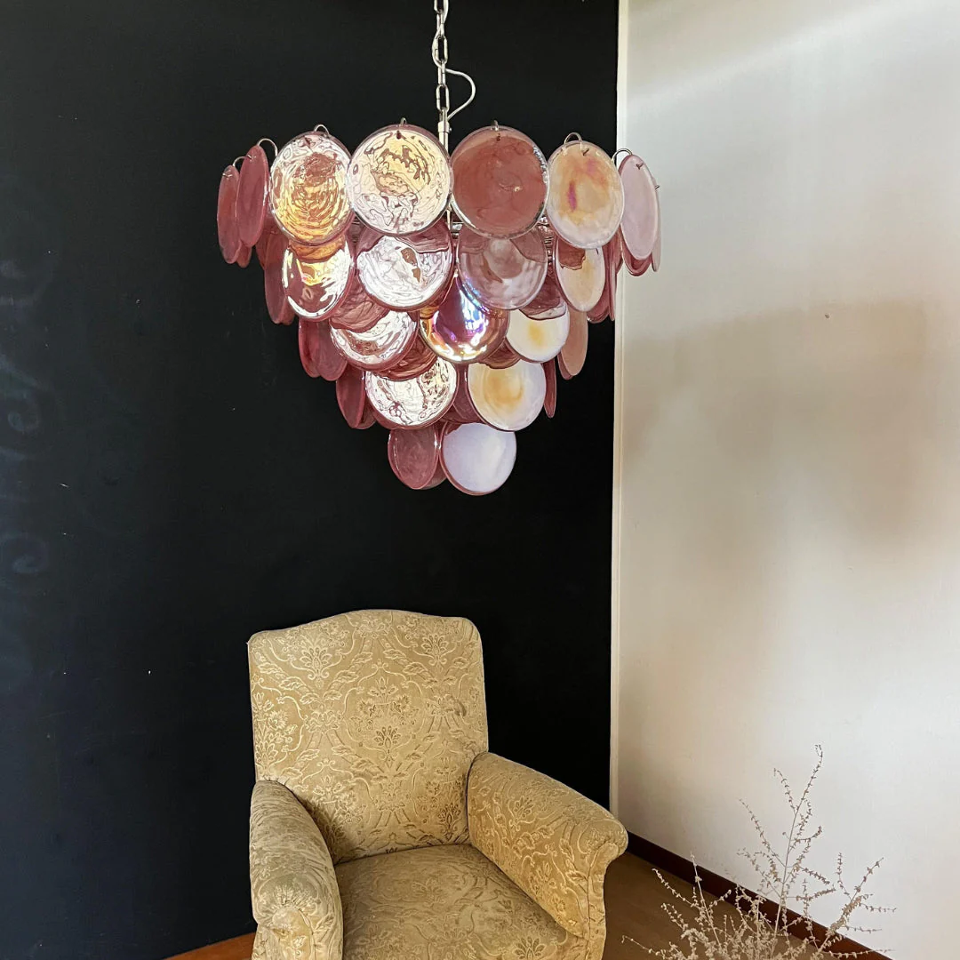 Murano Chandelier 57 Pink - Image 10